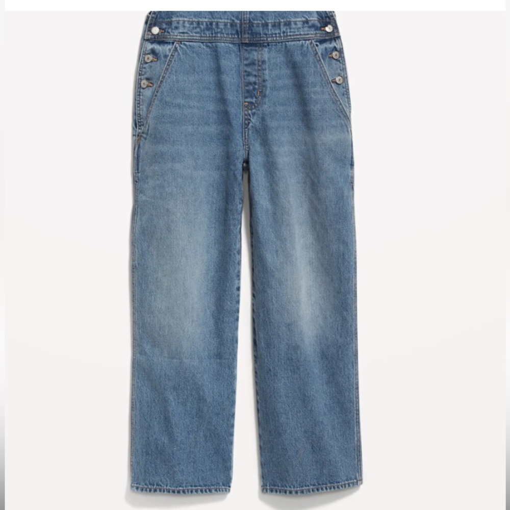 Old Navy Women DIY Overalls Cut Off  X Carpenter Jeans Sz Medium